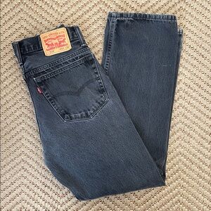Levi's - 516 Classic Tapered Wide Legged Denim Jeans - Black - 34x32